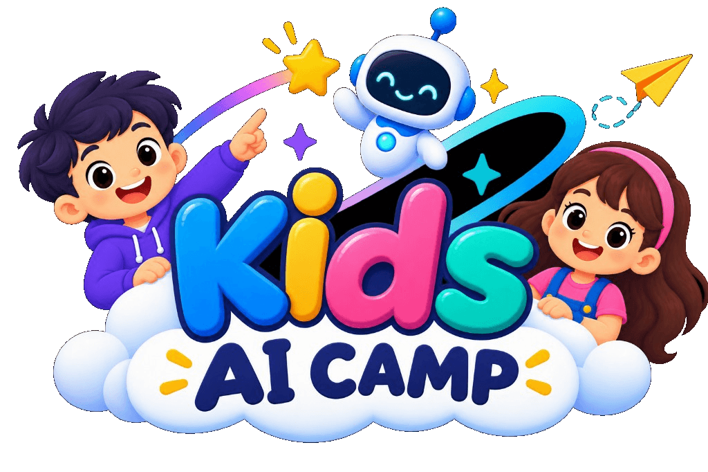 Kids AI Camp — kids and robot